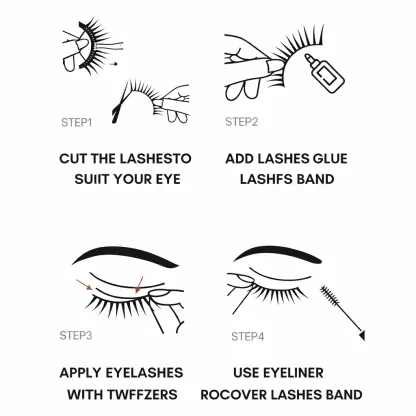 Cat Eye False Lashes – Wispy Dramatic Reusable Strip Lashes (Use with Lash Glue) | 3 Packs 15 Pairs