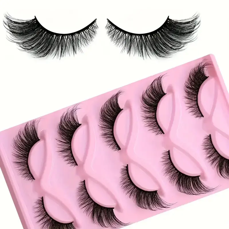 Cat Eye False Lashes – Wispy Dramatic Reusable Strip Lashes (Use with Lash Glue) | 3 Packs 15 Pairs