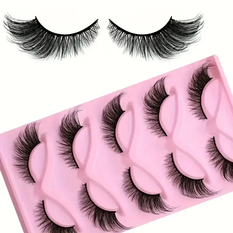 Cat Eye False Lashes – Wispy Dramatic Reusable Strip Lashes (Use with Lash Glue) | 3 Packs 15 Pairs