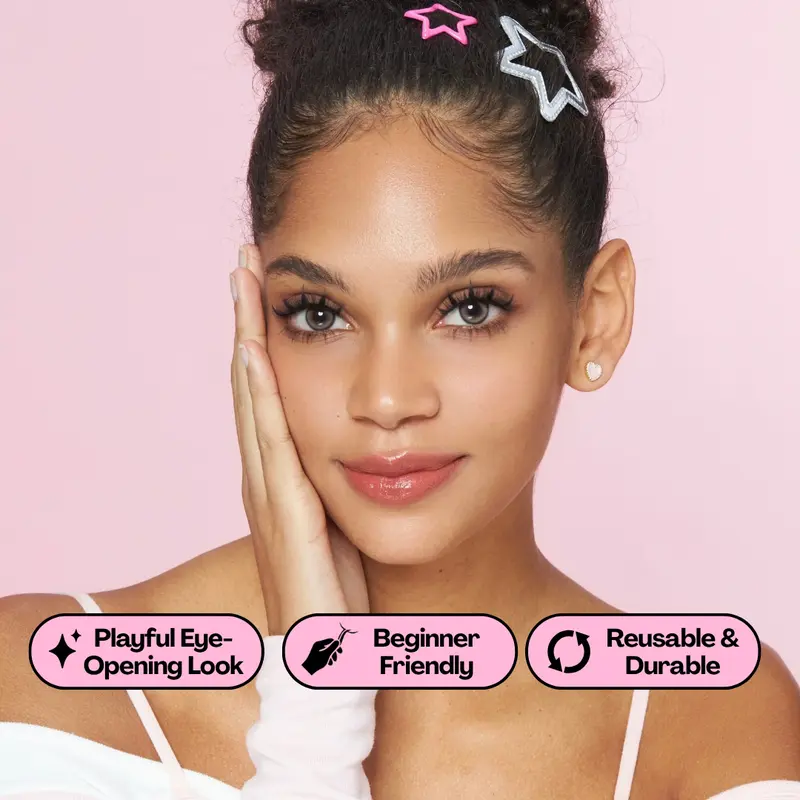 Bunny Ear Lashes | 10–14mm C++ Curl Dramatic Spiky Anime Manhua Style False Eyelashes, Waterproof Long-Lasting Reusable DIY Clusters — Ultra-Thin Band, Bold & Eye-Catching Look