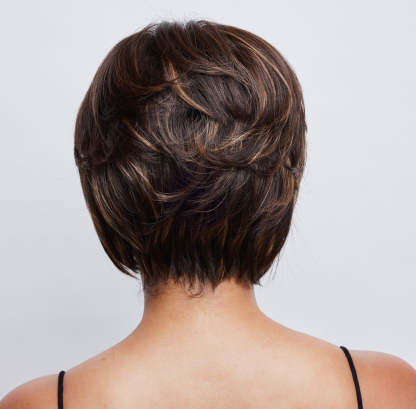 Women's Wig: Premium Short Pixie-Cut Wig—Short-Length Hairpiece for Middle-Aged and Senior Women. A Natural-Looking, Layered Short Wig with Bangs, Ideal for Daily Wear (Specially Designed for Older Women).