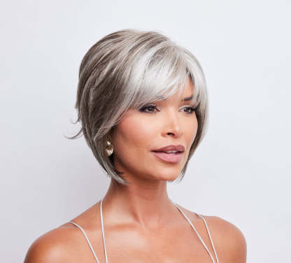 Women's Wig: Premium Short Pixie-Cut Wig—Short-Length Hairpiece for Middle-Aged and Senior Women. A Natural-Looking, Layered Short Wig with Bangs, Ideal for Daily Wear (Specially Designed for Older Women).