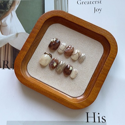 Handmade 3D Press-On Nails – Sculpted Almond Faux Nails for Every Style, All Genders Welcome