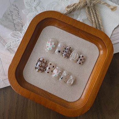 Handmade 3D Press-On Nails – Sculpted Almond Faux Nails for Every Style, All Genders Welcome