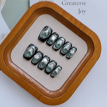 Handmade 3D Press-On Nails – Sculpted Almond Faux Nails for Every Style, All Genders Welcome
