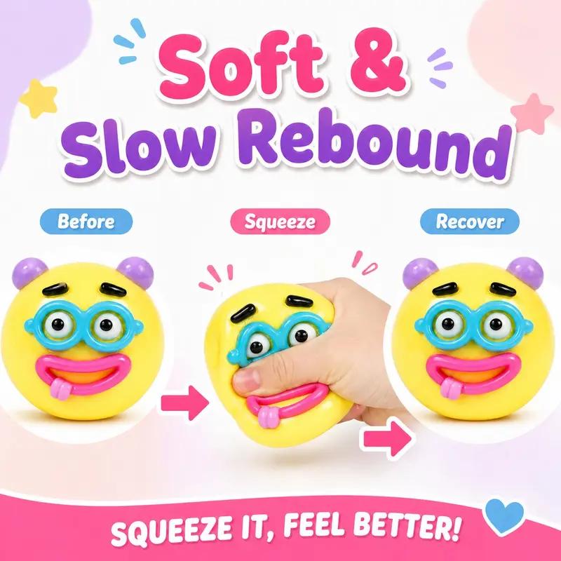 Extra Large Dumpling Squishy Toy – Soft Stress Relief Gift for Kids, Adults & Everyday Fun,NEW Squishy - Dog Face Swap Squishy Soft Moldable Cute Slow Rise Relaxing Sensory Fidget Relief Anxiety Stress Fun Desk Accessory for Adults