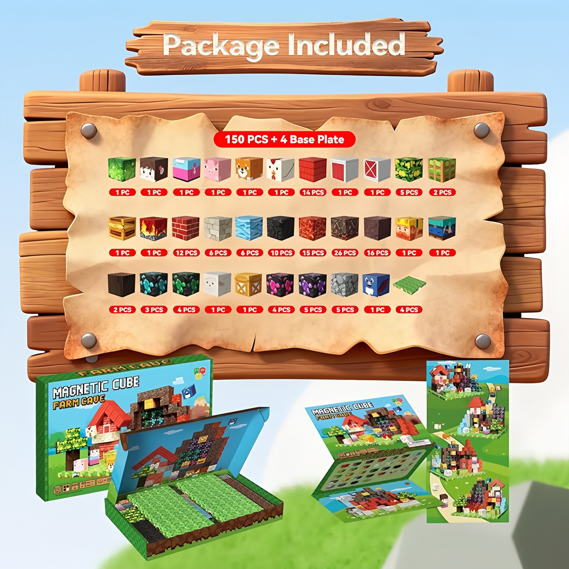 Magnetic Building Blocks -  Magnetic Action Figures Playset, Magnetic Building Block Toys with Magnetic Cubes, 360° Rotating Arms and Legs, Creative Play Set for Kids 6+, Birthday Gifts for Boys Girls