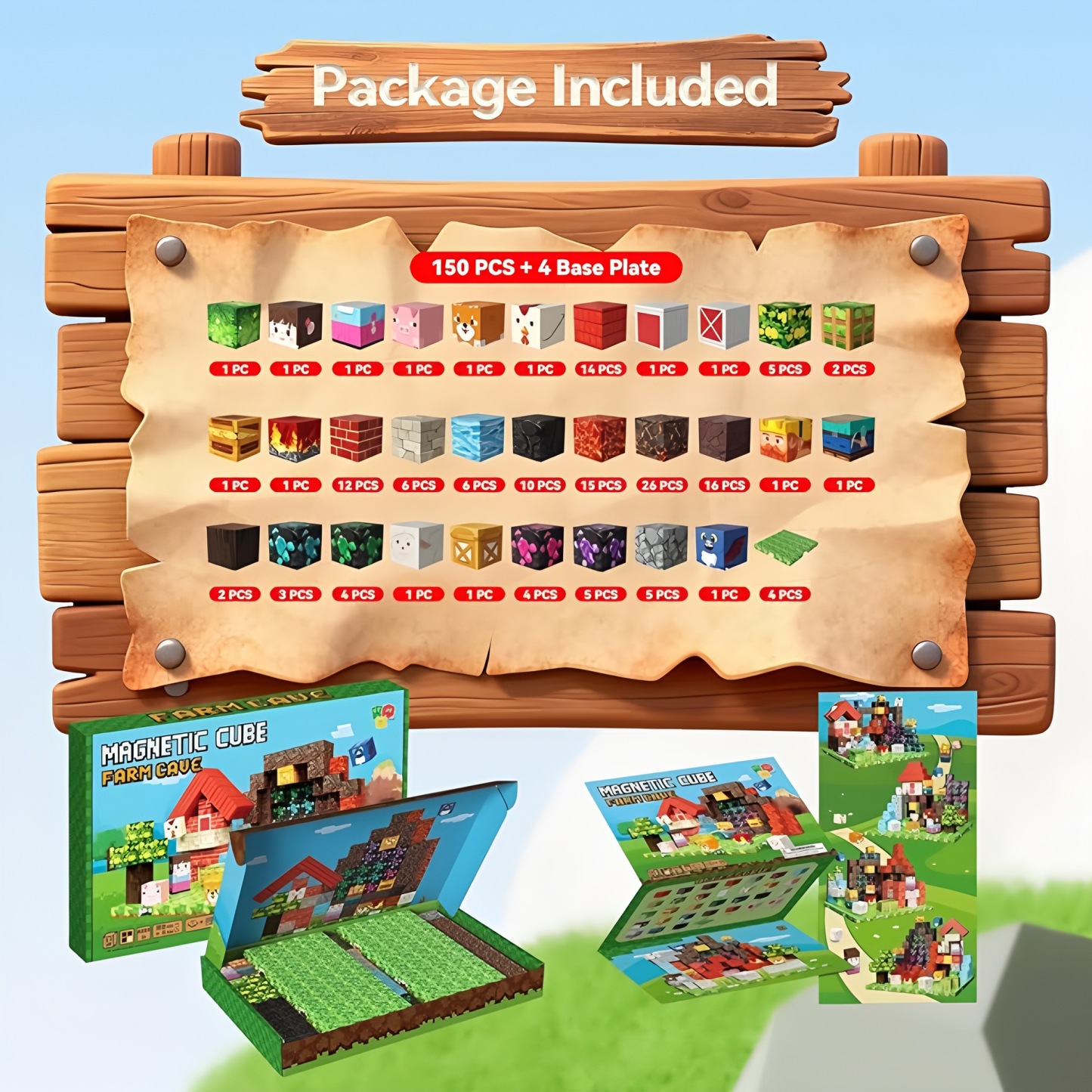 Magnetic Building Blocks -  Magnetic Action Figures Playset, Magnetic Building Block Toys with Magnetic Cubes, 360° Rotating Arms and Legs, Creative Play Set for Kids 6+, Birthday Gifts for Boys Girls
