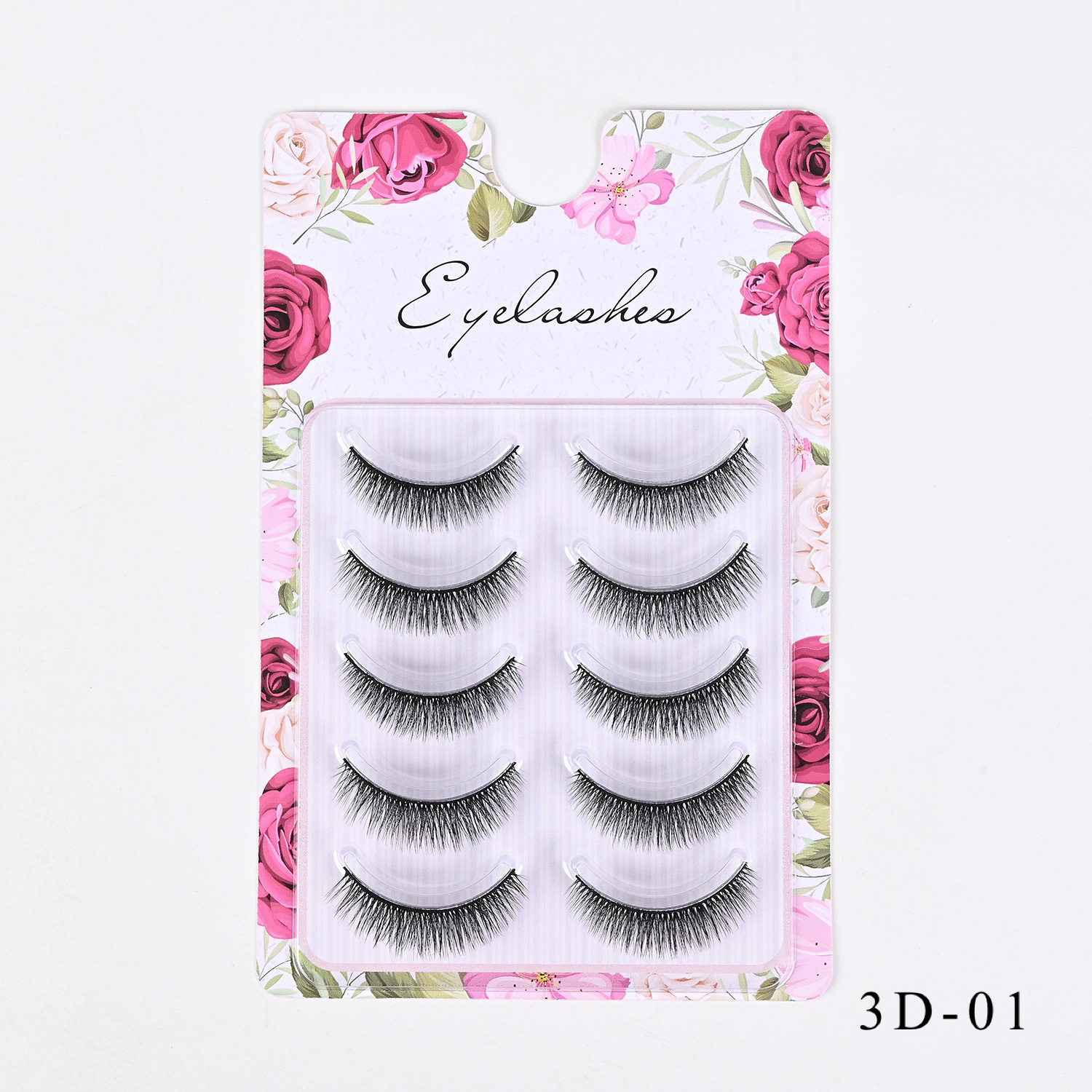 Western-Style Voluminous & Curled 3D Wispy False Eyelashes — Realistic, Natural-Looking, and Lengthening (One-Piece Design)