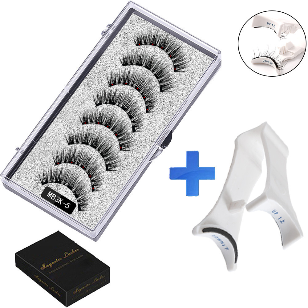 Magnetic False Eyelashes (4-Pair Pack) — Voluminous, Natural-Look Magnetic Lashes | Includes Eyelash Curler | Exceptional Value