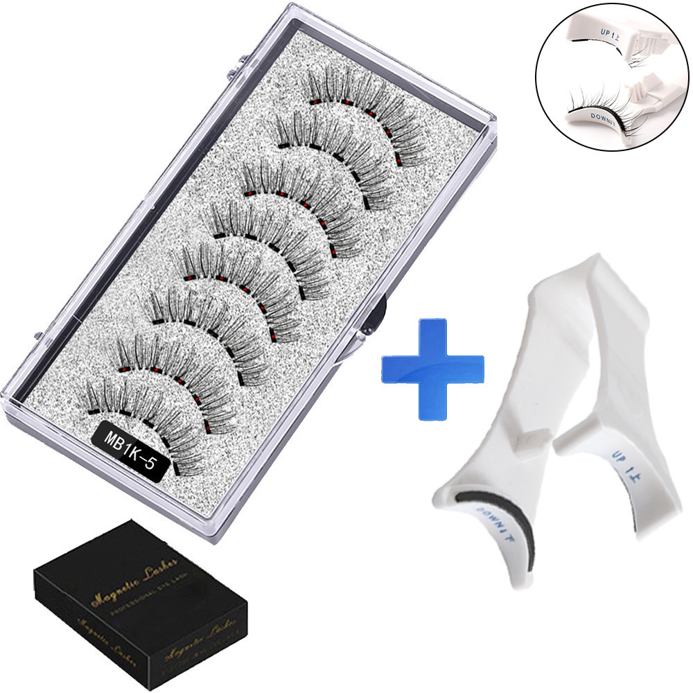 Magnetic False Eyelashes (4-Pair Pack) — Voluminous, Natural-Look Magnetic Lashes | Includes Eyelash Curler | Exceptional Value