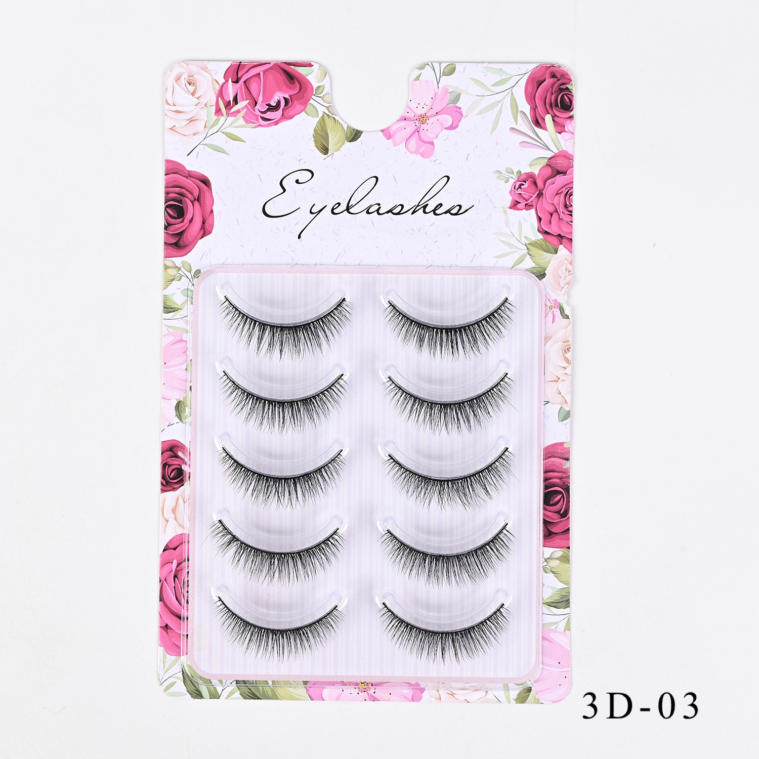 Western-Style Voluminous & Curled 3D Wispy False Eyelashes — Realistic, Natural-Looking, and Lengthening (One-Piece Design)