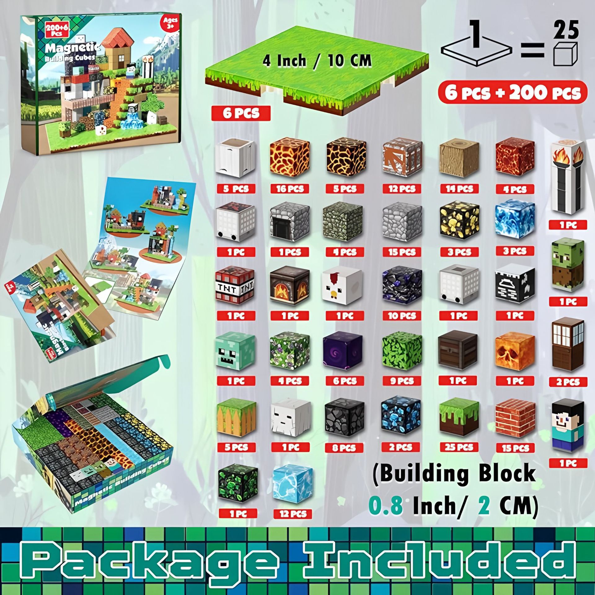 Magnetic Building Blocks -  Magnetic Action Figures Playset, Magnetic Building Block Toys with Magnetic Cubes, 360° Rotating Arms and Legs, Creative Play Set for Kids 6+, Birthday Gifts for Boys Girls