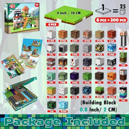 Magnetic Building Blocks -  Magnetic Action Figures Playset, Magnetic Building Block Toys with Magnetic Cubes, 360° Rotating Arms and Legs, Creative Play Set for Kids 6+, Birthday Gifts for Boys Girls