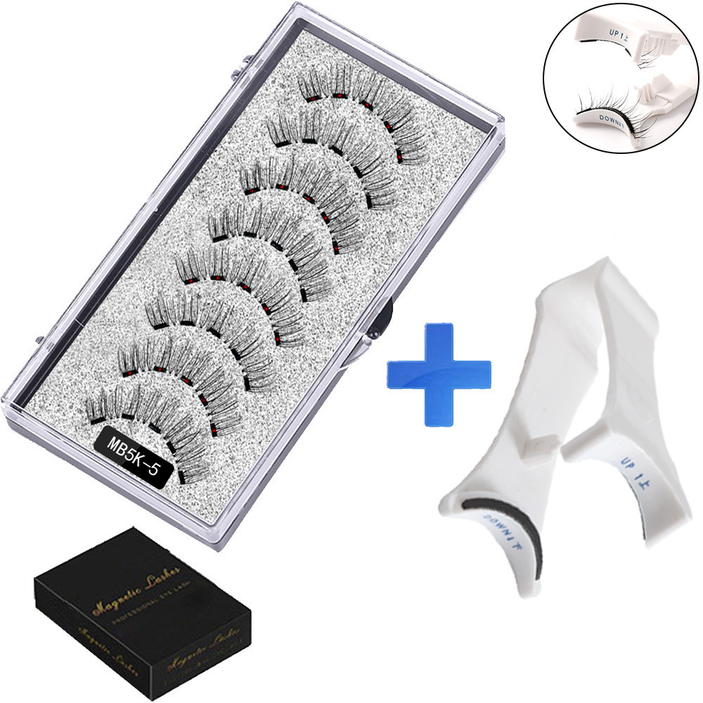 Magnetic False Eyelashes (4-Pair Pack) — Voluminous, Natural-Look Magnetic Lashes | Includes Eyelash Curler | Exceptional Value