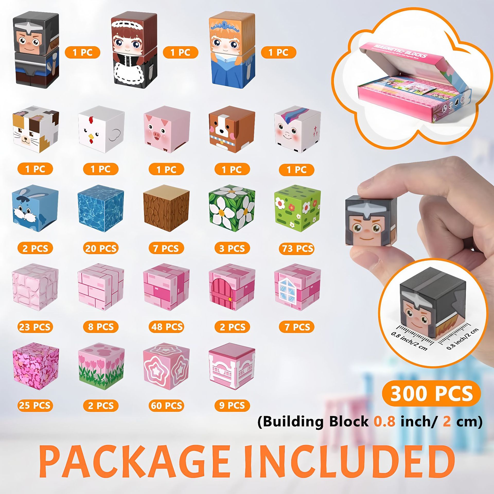 Magnetic Building Blocks -  Magnetic Action Figures Playset, Magnetic Building Block Toys with Magnetic Cubes, 360° Rotating Arms and Legs, Creative Play Set for Kids 6+, Birthday Gifts for Boys Girls