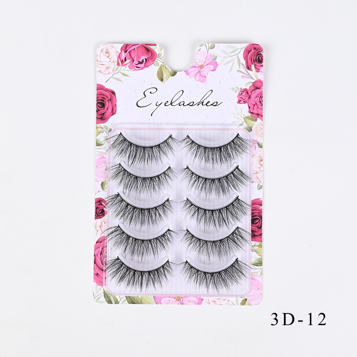 Western-Style Voluminous & Curled 3D Wispy False Eyelashes — Realistic, Natural-Looking, and Lengthening (One-Piece Design)