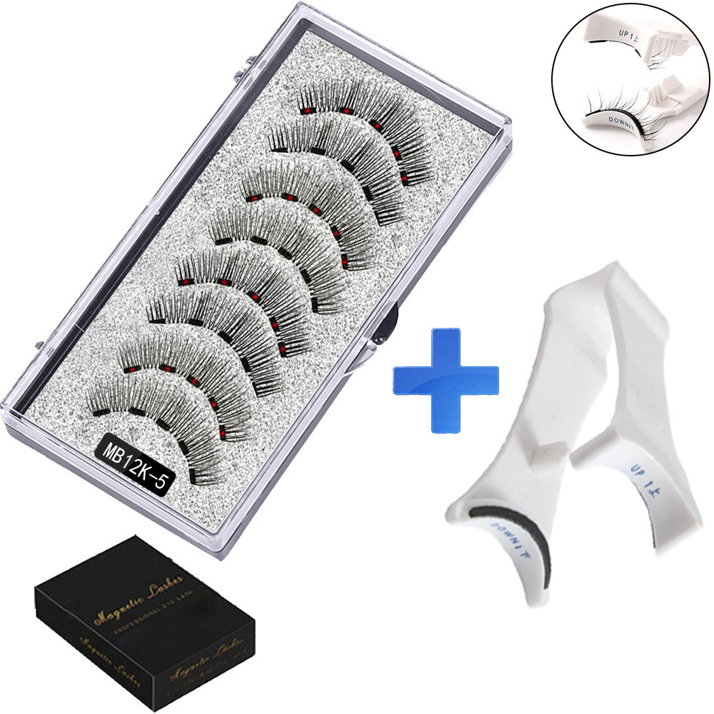 Magnetic False Eyelashes (4-Pair Pack) — Voluminous, Natural-Look Magnetic Lashes | Includes Eyelash Curler | Exceptional Value