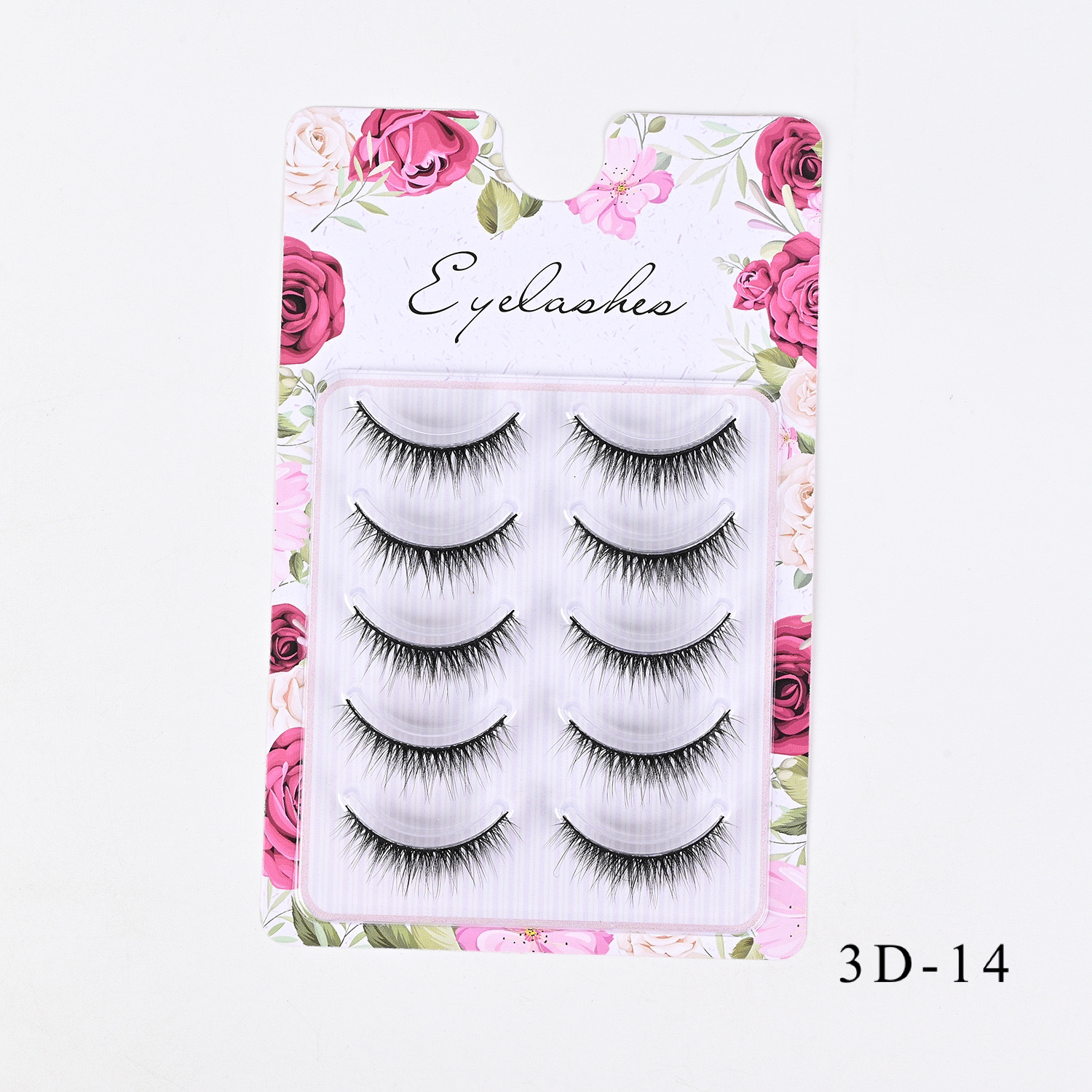 Western-Style Voluminous & Curled 3D Wispy False Eyelashes — Realistic, Natural-Looking, and Lengthening (One-Piece Design)