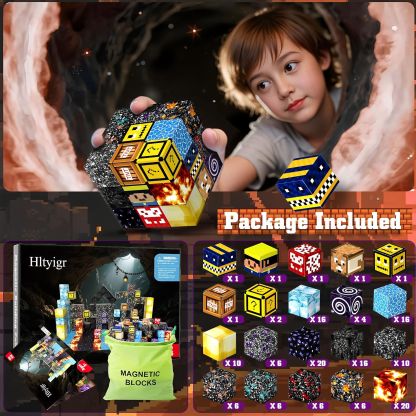 Magnetic Building Blocks -  Magnetic Action Figures Playset, Magnetic Building Block Toys with Magnetic Cubes, 360° Rotating Arms and Legs, Creative Play Set for Kids 6+, Birthday Gifts for Boys Girls