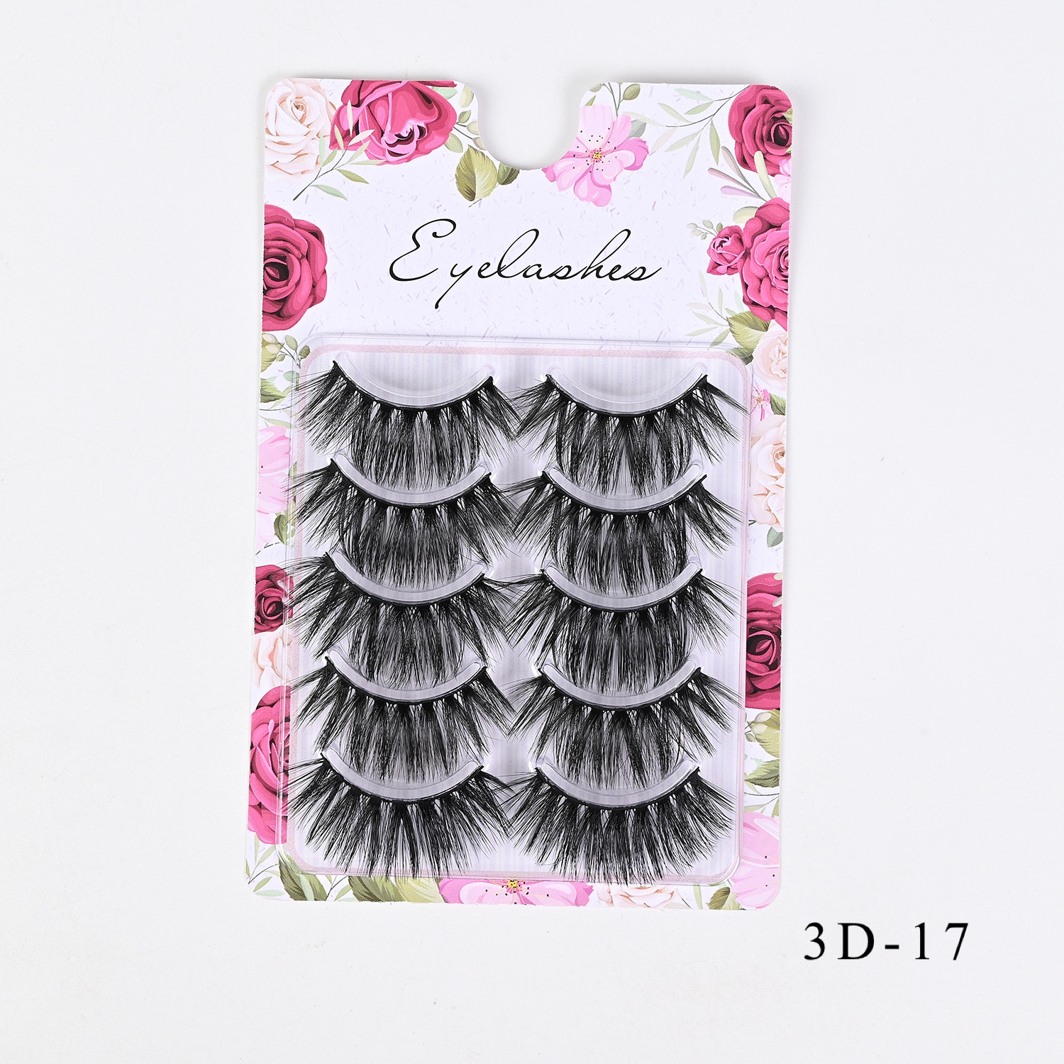 Western-Style Voluminous & Curled 3D Wispy False Eyelashes — Realistic, Natural-Looking, and Lengthening (One-Piece Design)