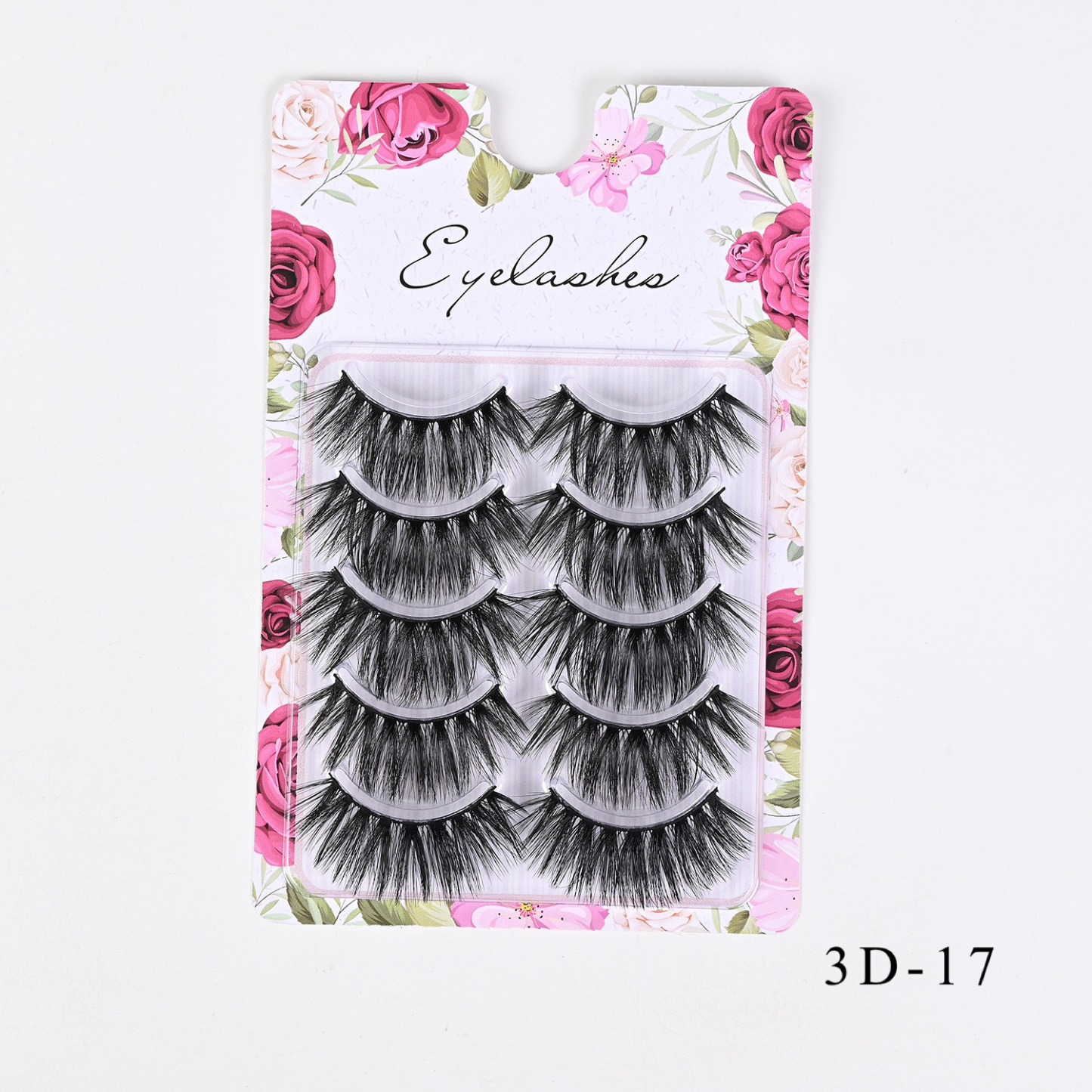 Western-Style Voluminous & Curled 3D Wispy False Eyelashes — Realistic, Natural-Looking, and Lengthening (One-Piece Design)