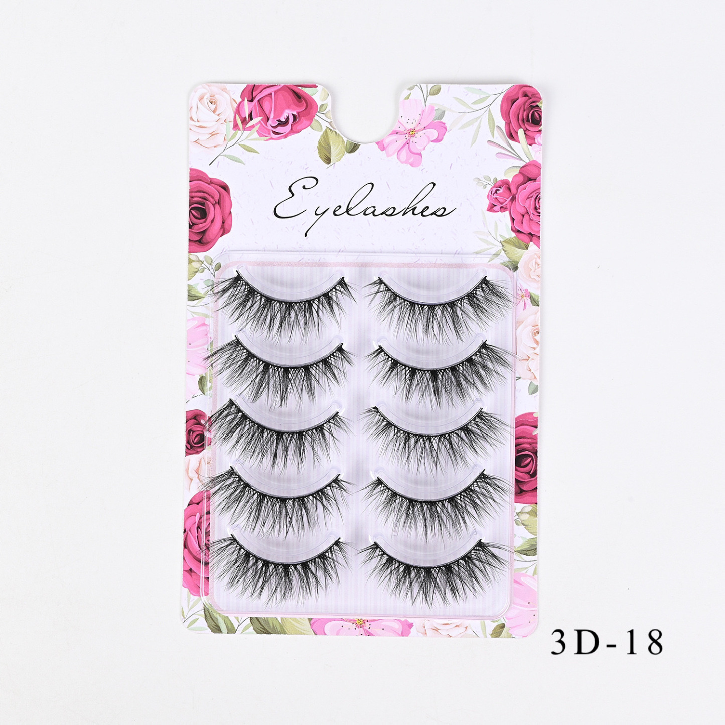 Western-Style Voluminous & Curled 3D Wispy False Eyelashes — Realistic, Natural-Looking, and Lengthening (One-Piece Design)