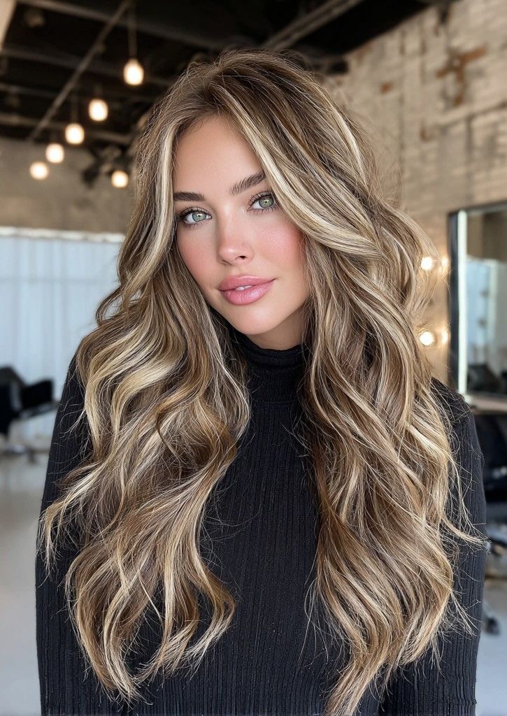 Free Part Lace Front Long-13×6 Length Curly Ombre Blonde with Highlights Glue less Synthetic Wig for Women 24 Inches