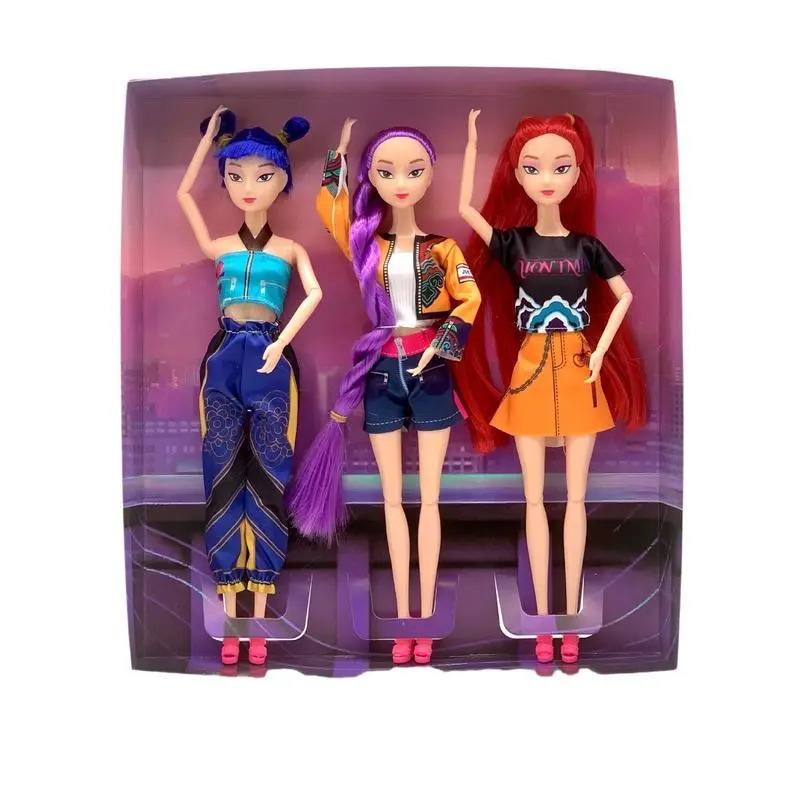 K-POP Demon Hunters Doll, Lummi and Zoi Vinyl Figurine Toy, Collectible Kpop Idol Action Figure, Cute Demon Hunter Character Doll, Fun Plush Alternative for Kids and Fans, K-Pop Merchandise Gift