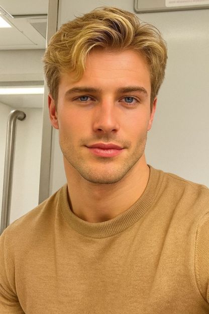 New Arrival: Best-Selling Premium Business-Style Men's Short Golden Wig — An Exquisite Hairpiece
