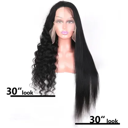 Hair Deep Wave 13x6 Lace Front Wigs Human Hair Pre Plucked 180% Density HD Transparent 13x4 Lace Frontal Wigs For Women Human Hair Lace Front Wigs Deep Curly Lace Front Wig