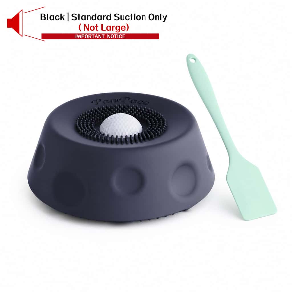 Limit Free gift, PawPace Soccer Style Multi purpose dog bowl with Free Peanut Butter Spatula,Dog Liquid Slow Feeder,Lick Bowl Mat with Ball ,8 Extra Large Suction Cups,No Mess Liquid Treat Enrichment Bowl for Dogs