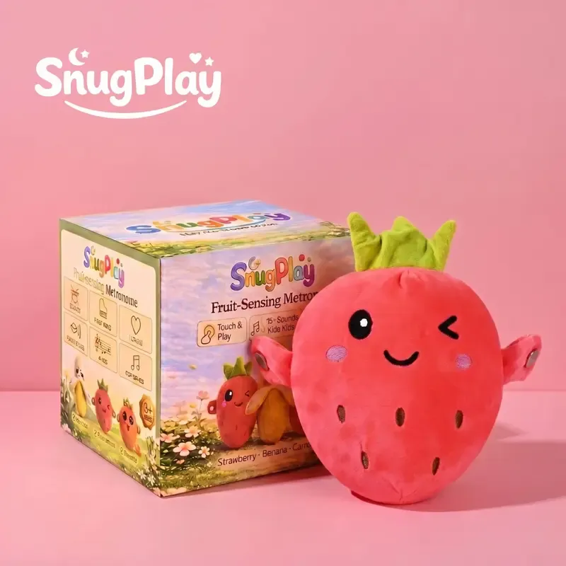 Interactive Music Plush Toy Set – Banana, Strawberry & Carrot Electric Plush Toys for Kids, Parent-Child Interaction Funny Talking Stuffed Animals, Children’s Day Cute Gift for Boys Girls