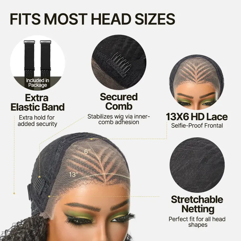 [New Arrival] Fiber Cornrow Top Braided Wig 13x6 Lace Front Pre Cut Lace