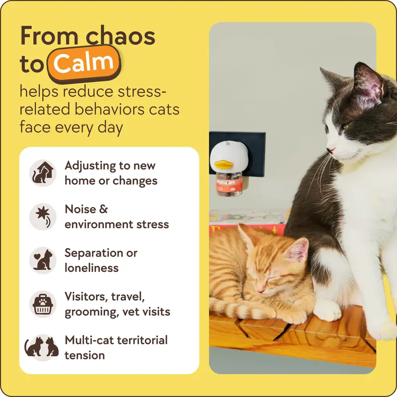  60-Day Dog&Cat Calming Diffuser - Helps with Stress, Destructive Behavior, Pee Accidents, Separation Anxiety, Barking, Aggression & Chewing - 60-Day Refill Included - Packaging May Vary - Results May Vary