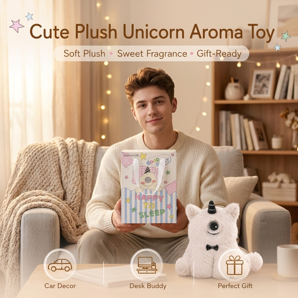 Cute Scented Plush Aroma Buddy – Soft Plush Car, Desk & Bedroom Decor Gift