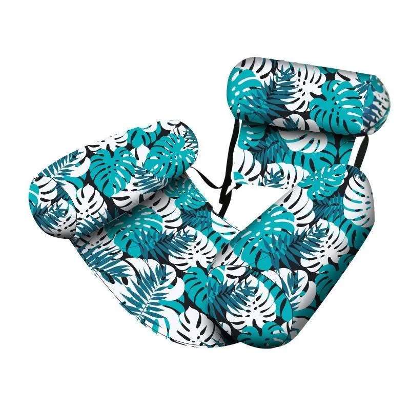 Heavy-Duty Inflatable Floats for Adults - 2-Pack Floating Lounge Chairs, Blow-Up Noodles, Pool Accessories for Summer Beach, Lake Water Fun
