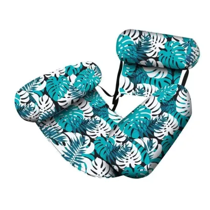 Heavy-Duty Inflatable Floats for Adults - 2-Pack Floating Lounge Chairs, Blow-Up Noodles, Pool Accessories for Summer Beach, Lake Water Fun