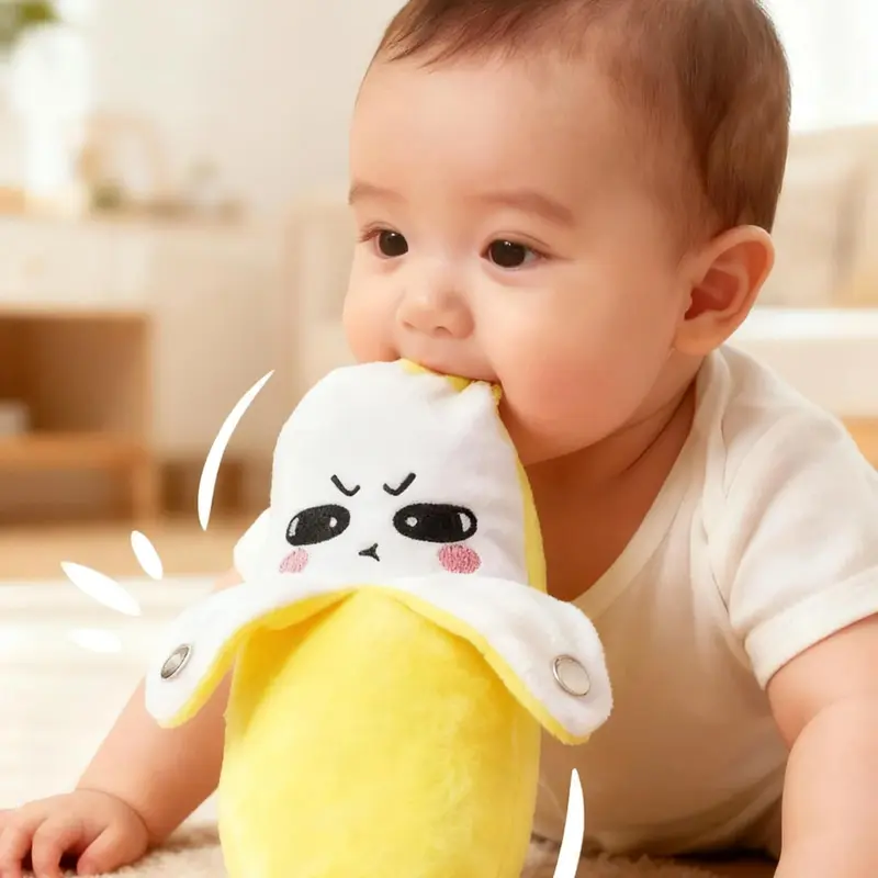 Interactive Music Plush Toy Set – Banana, Strawberry & Carrot Electric Plush Toys for Kids, Parent-Child Interaction Funny Talking Stuffed Animals, Children’s Day Cute Gift for Boys Girls