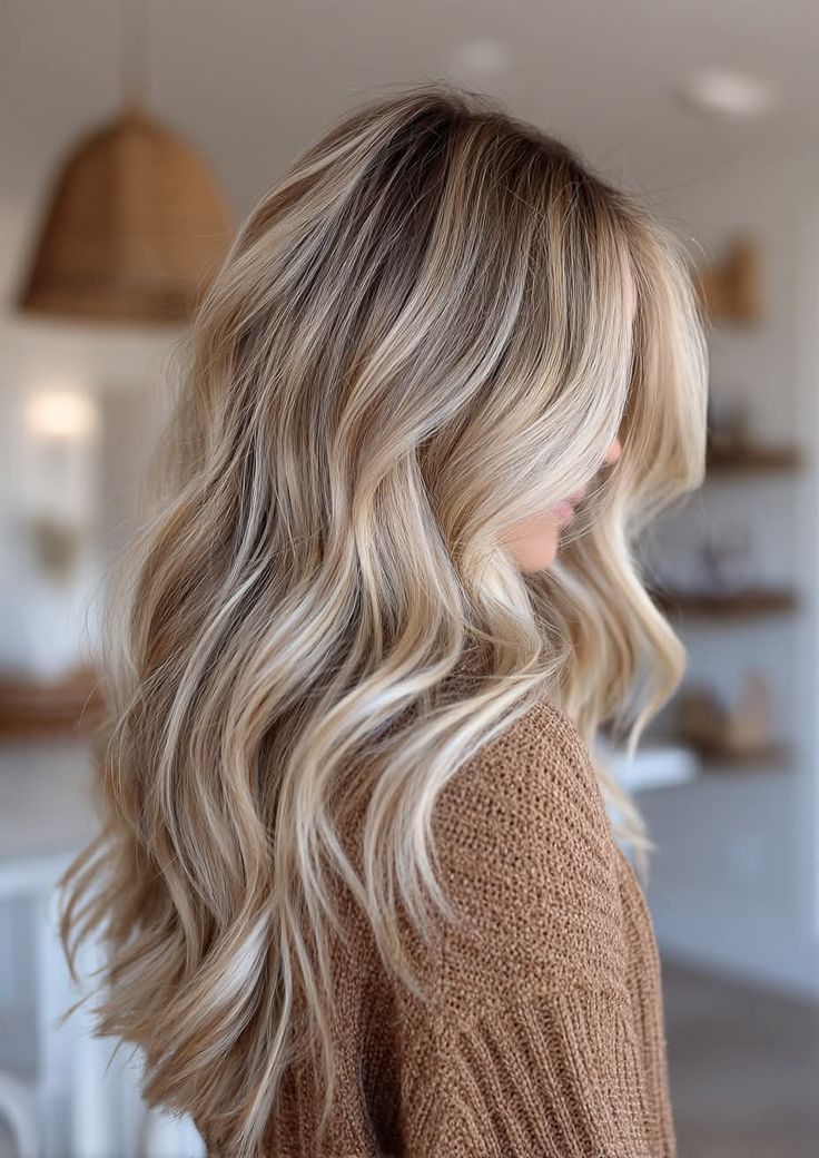 Free Part Lace Front Long-13×6 Length Curly Ombre Blonde with Highlights Glue less Synthetic Wig for Women 24 Inches