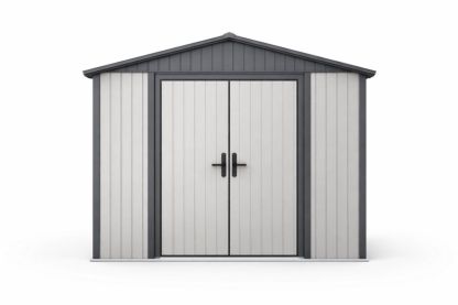 Capanno da Giardino in Resina Grigio 221x229x242 cm-Placenestia