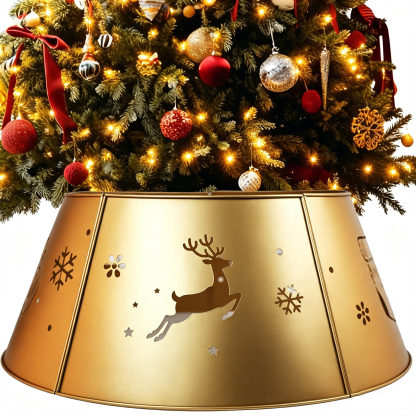 Gold 27.6 Inch Metal Christmas Tree Collar