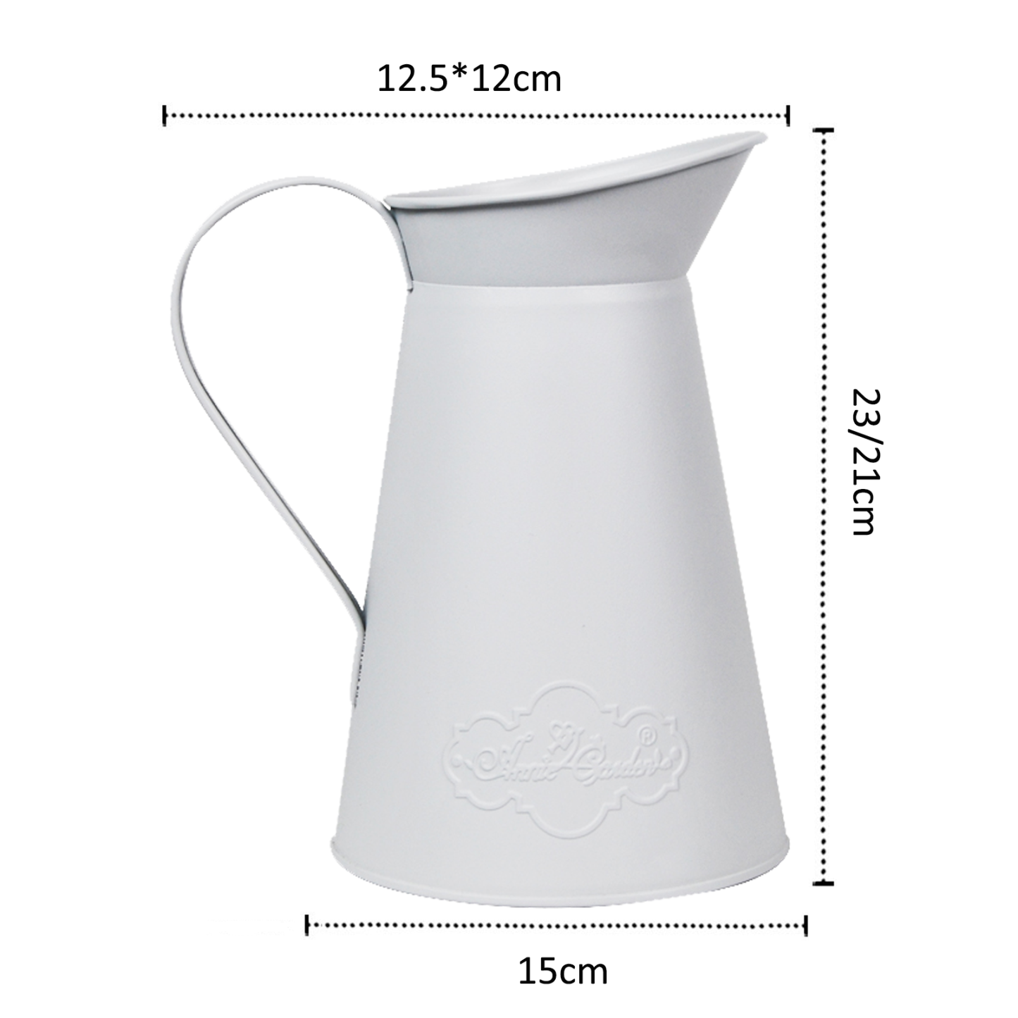 Soft White Metal Pitcher Vase