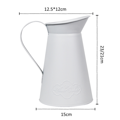 Soft White Metal Pitcher Vase