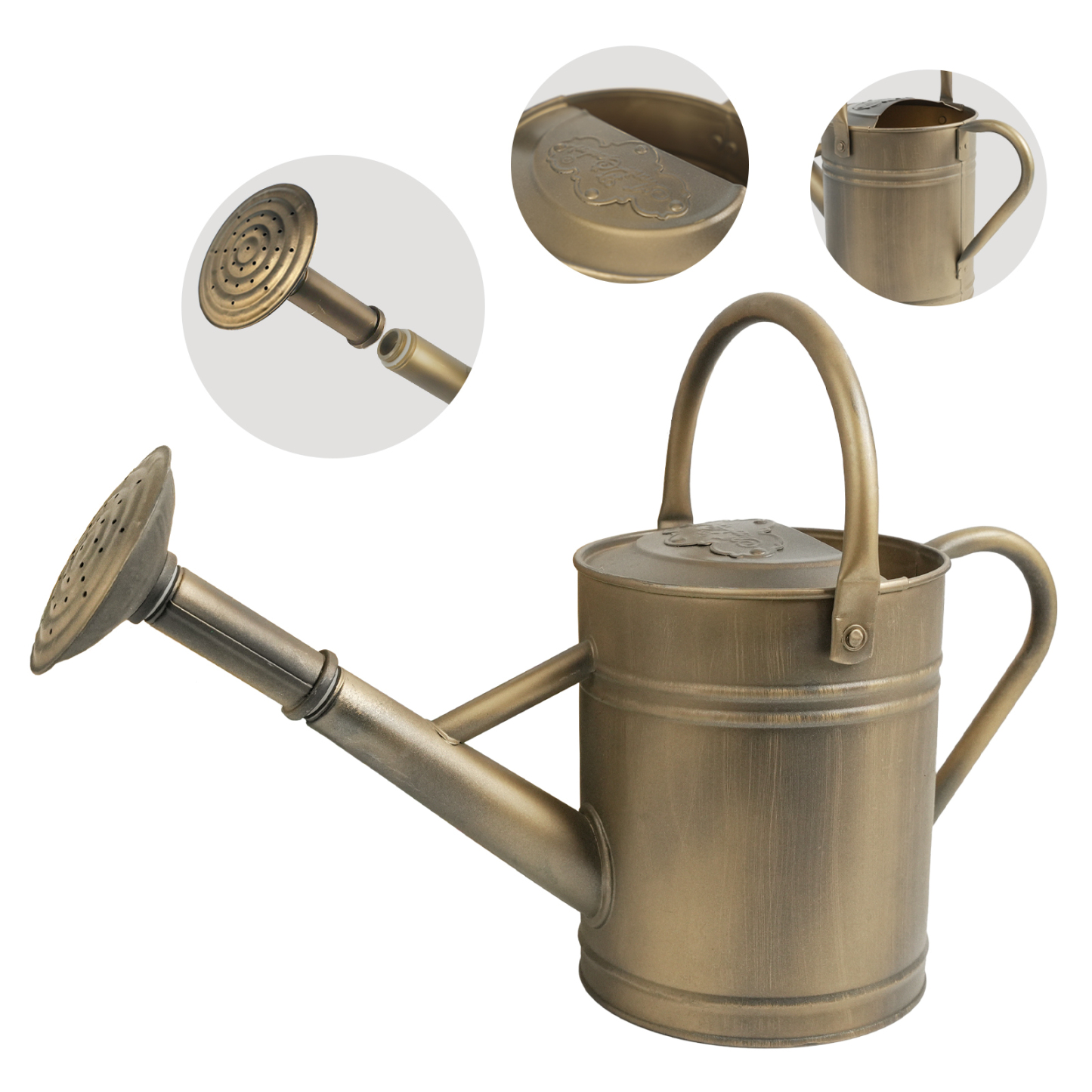 Antique Bronze 1 Gallon Metal Watering Can
