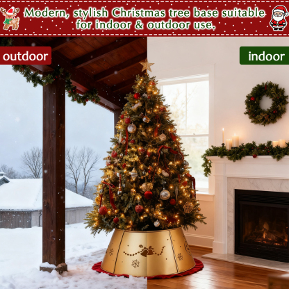Gold 27.6 Inch Metal Christmas Tree Collar