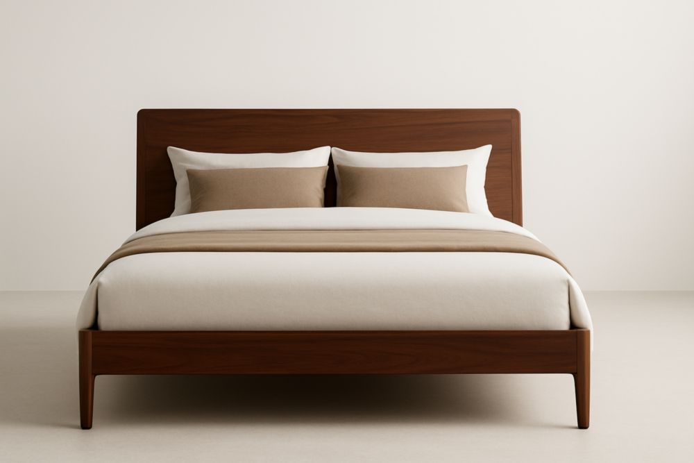 Letto Matrimoniale legno massello 200x160x110cm Marrone