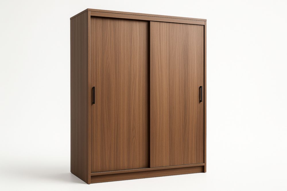 Armadio scorrevole in MDF Noce 200x120x60 cm