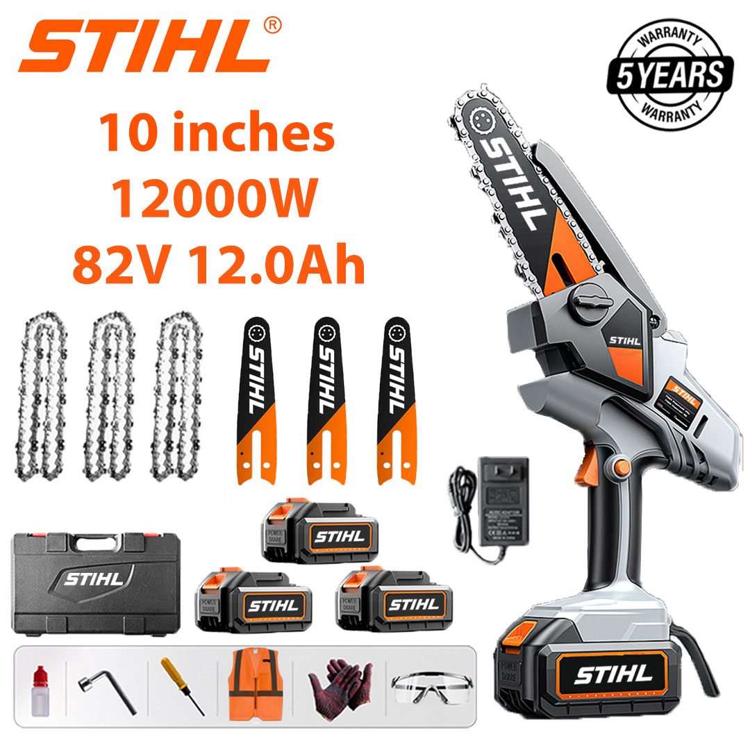 STIHL 15000 W bešepetių grandininių pjūklų rinkinys su ilga rankena ir ištraukiamomis genėjimo žirkl