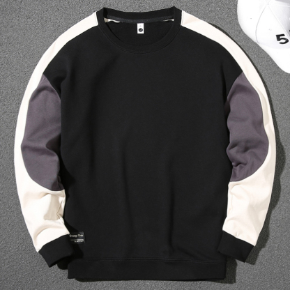 Handsome Autumn New Printed Round Neck Sweater Men's Trendy Korean Slim Fit Versatile Bottoming Shirt Personalized Long Sleeve Top